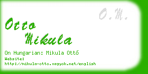 otto mikula business card