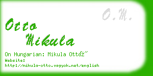 otto mikula business card